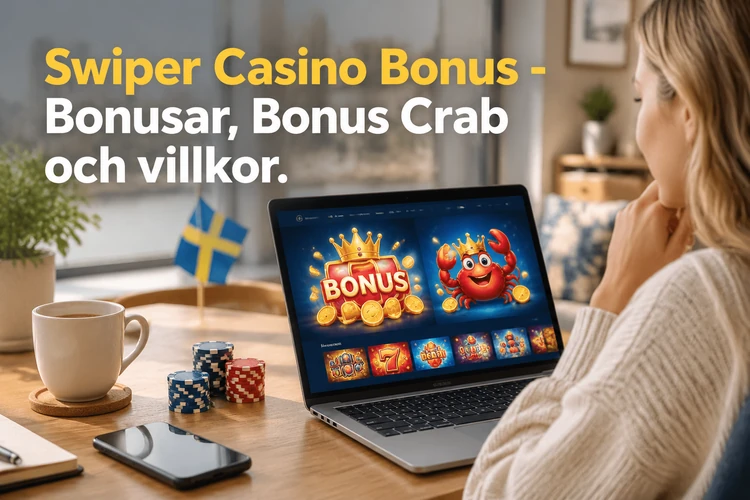 Swiper Casino Bonus - Bonusar, Bonus Crab och villkor